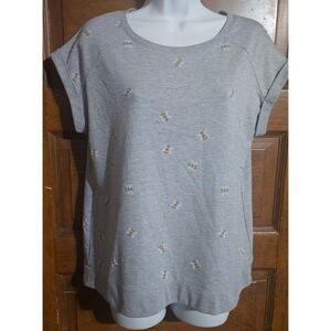 Jane and Delancey Woman's Bee Gray Printed Top